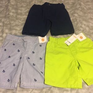 3 pair of kids shorts 2 new 1 used only few times